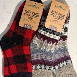 Cozy socks- northeast NWT 2 pairs